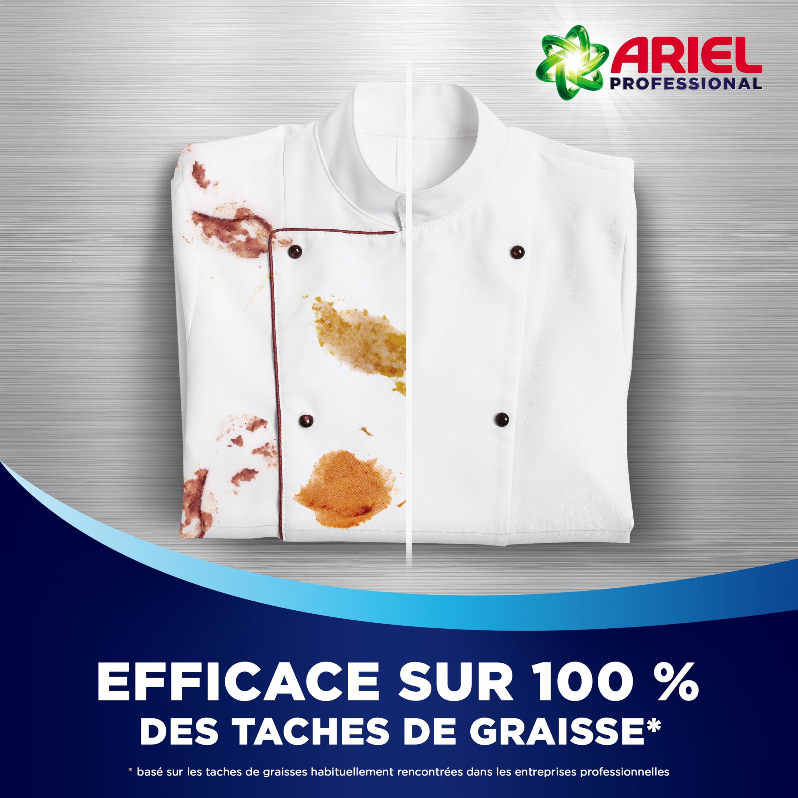 Ariel Professional Lessive en poudre Original 100 lavages, 5.5kg, Efficace sur tous les types de taches de graisse