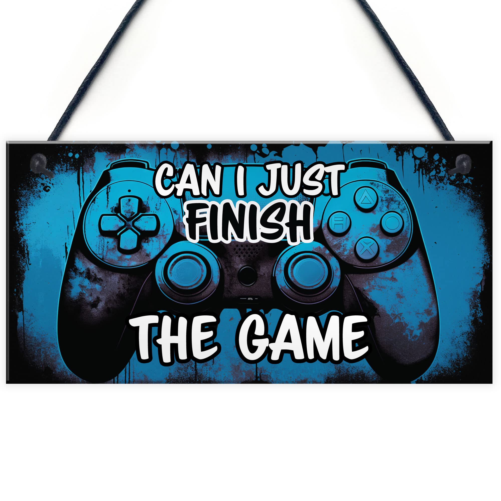 Red Ocean Funny Gamer GiftNovelty Hanging Gaming Sign For Boys BedroomMan CaveGaming Room from B&Q