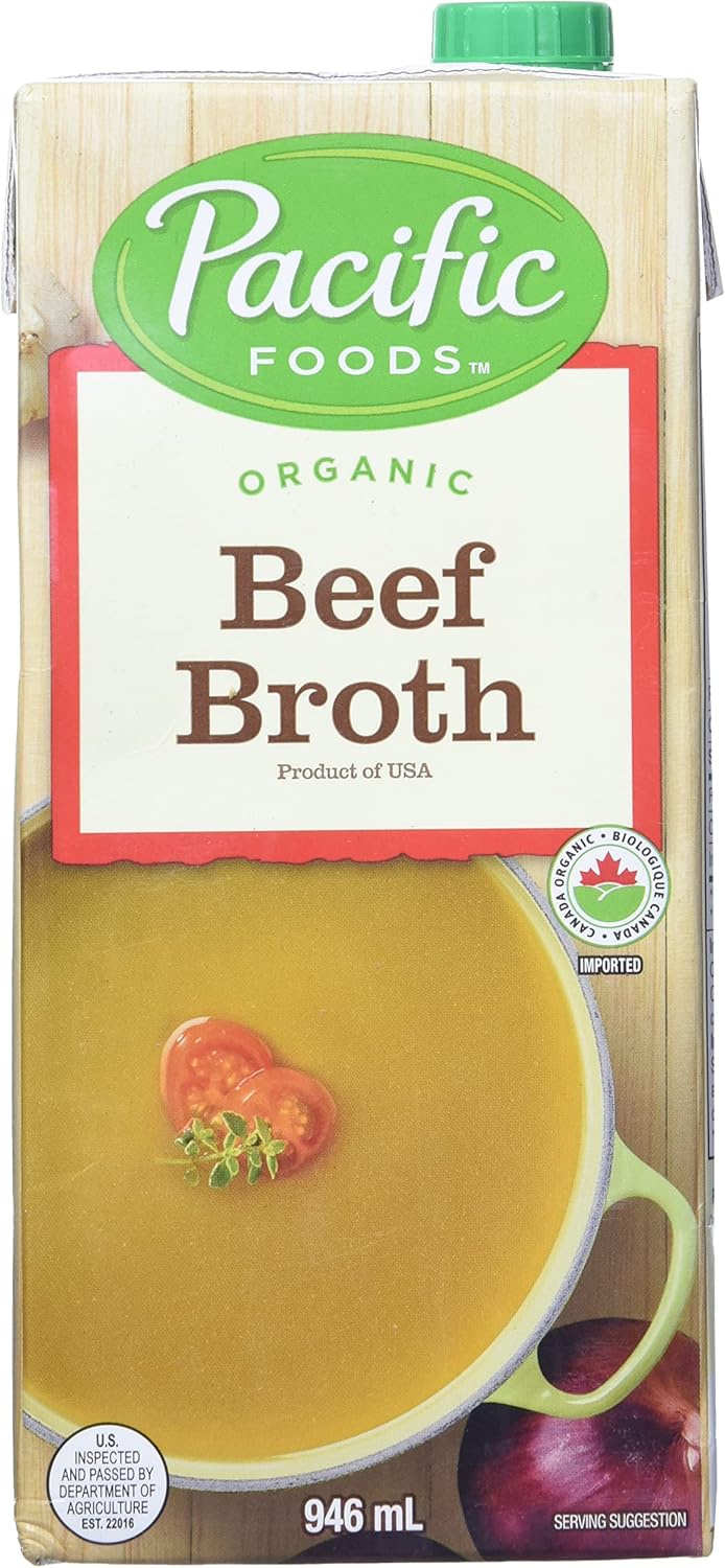 Pacific Foods Organic Beef Broth 946ml, Beef, 946 milliliters Amazon