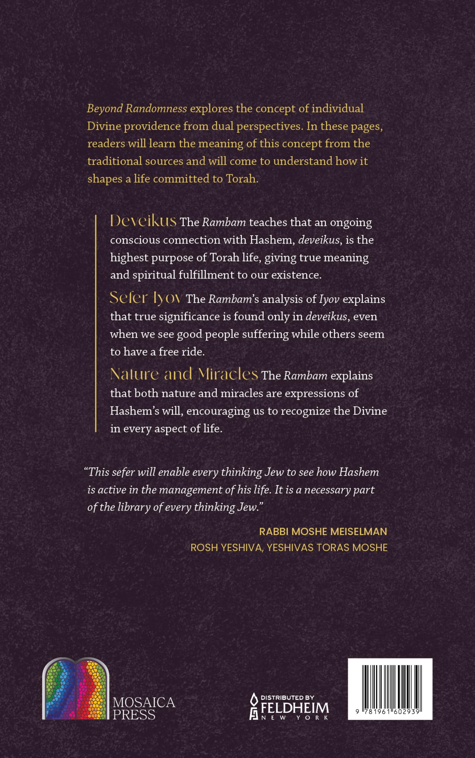 Beyond Randomness: Exploring Divine Providence with the Rambam