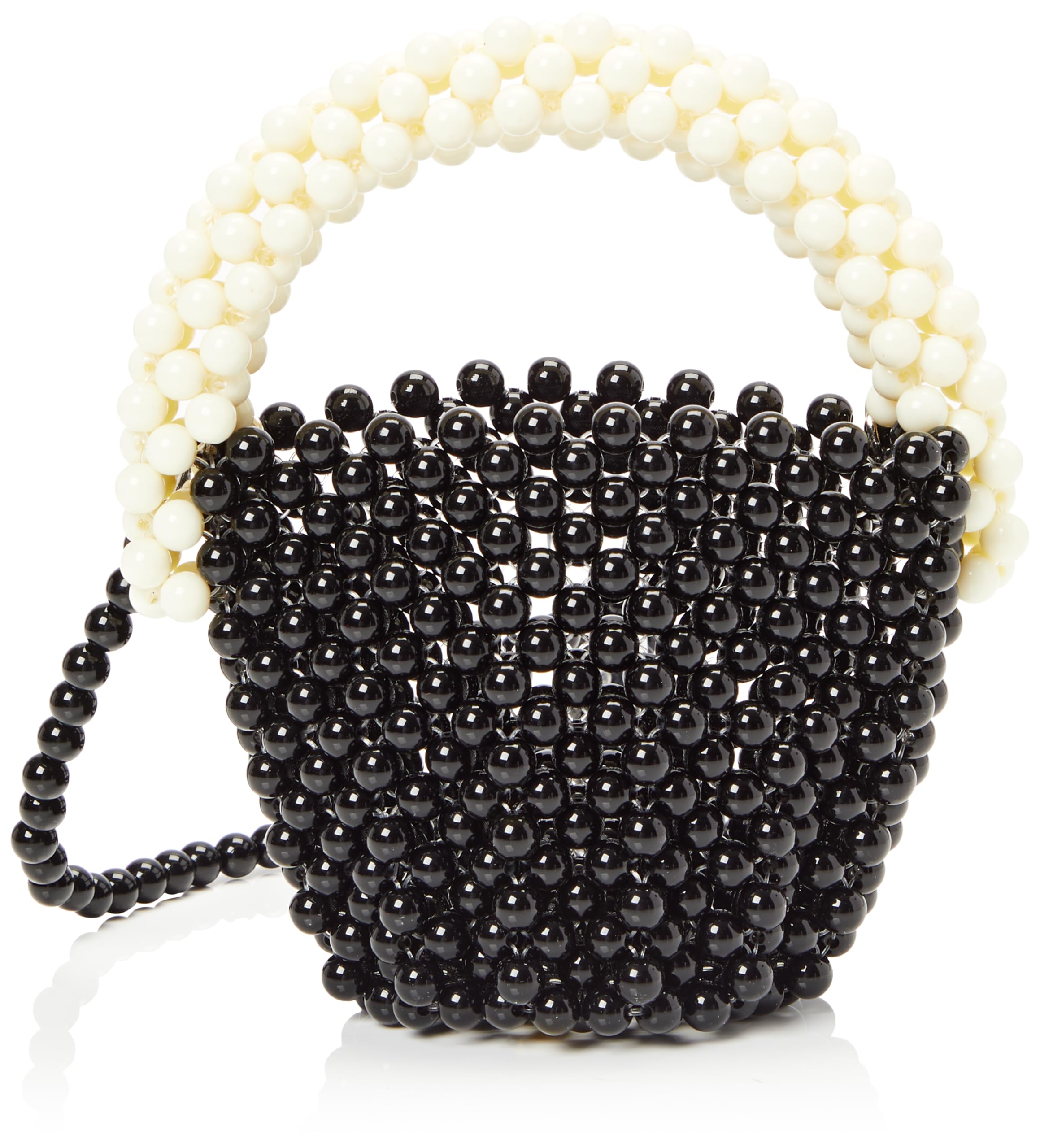 myMo at night Women's Handbag Clutch Bag, Black wool white, One Size