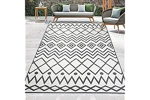 ZORMY Outdoor Rugs 9x12 - Waterproof RV Rugs for Outside