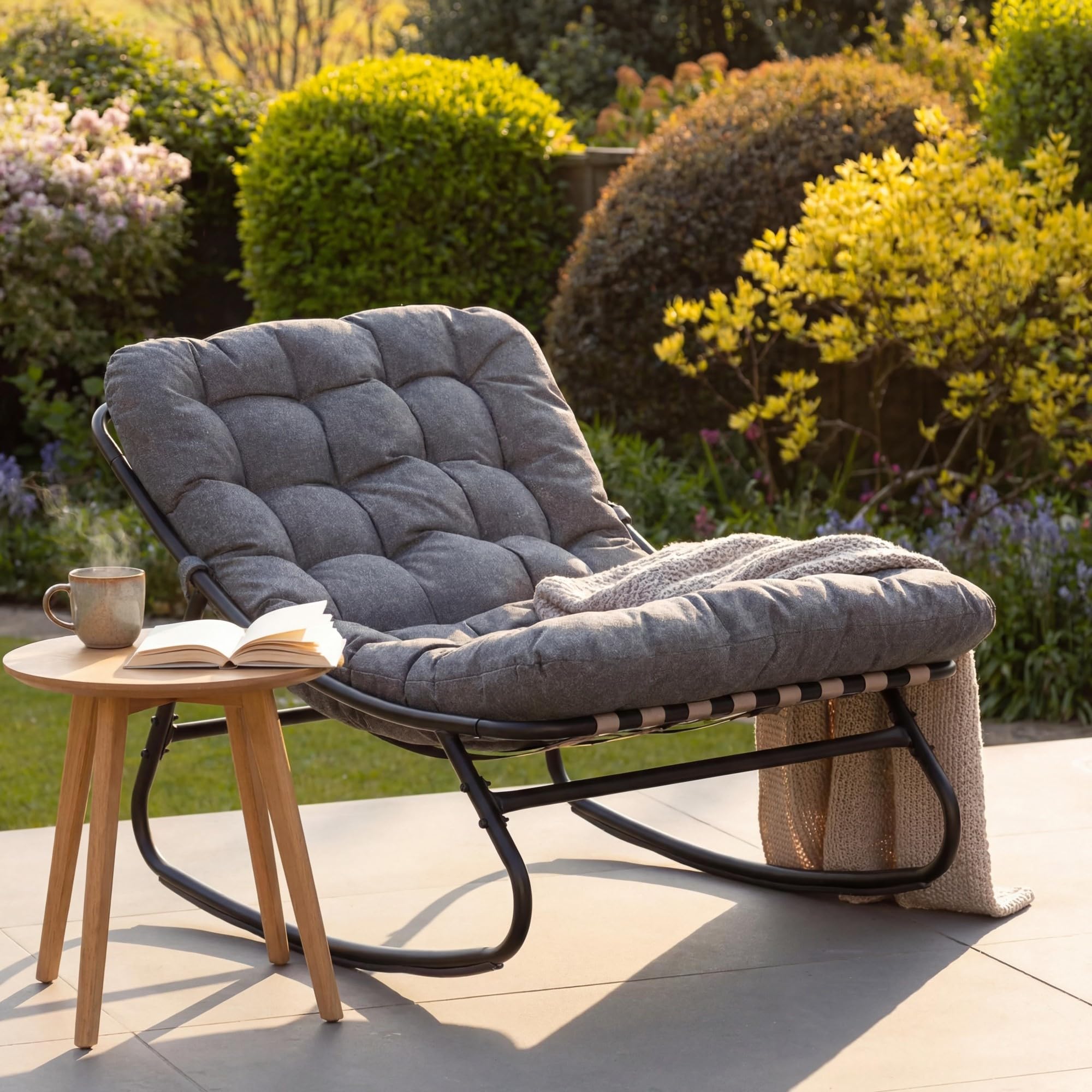 Solace Outdoor Rocking Chair - Dark Grey