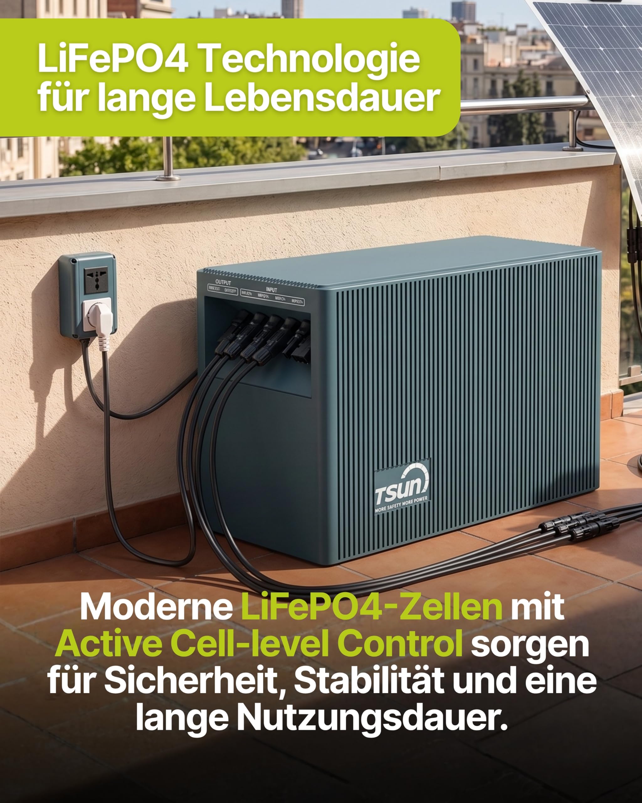 SCHWAIGER Batteriespeicher 2 kWh LiFePO4 Balkonkraftwerk erweiterbar 10,05 kWh IP65 Active Cell-level Control App