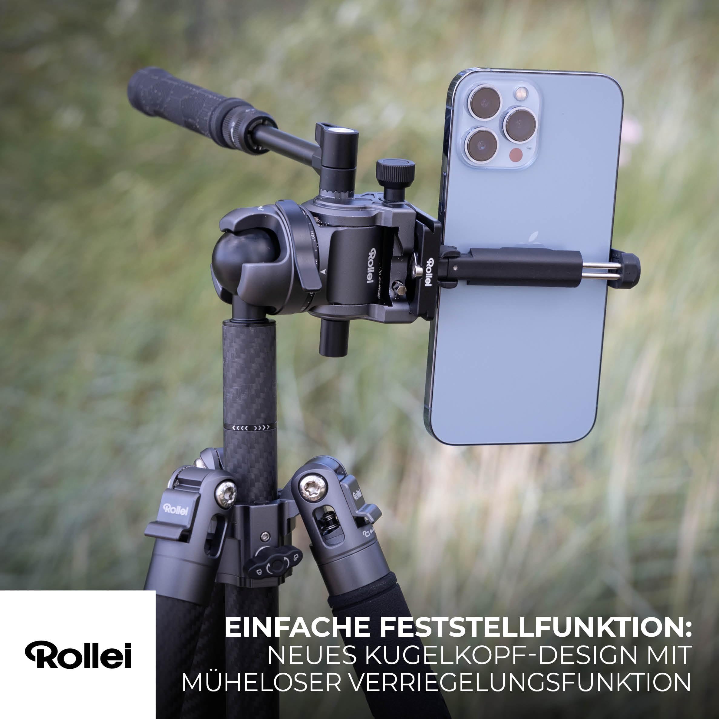 Rollei Easy Traveler Video XL Carbon Tripod - Maximum Load 6 Kg - View #2