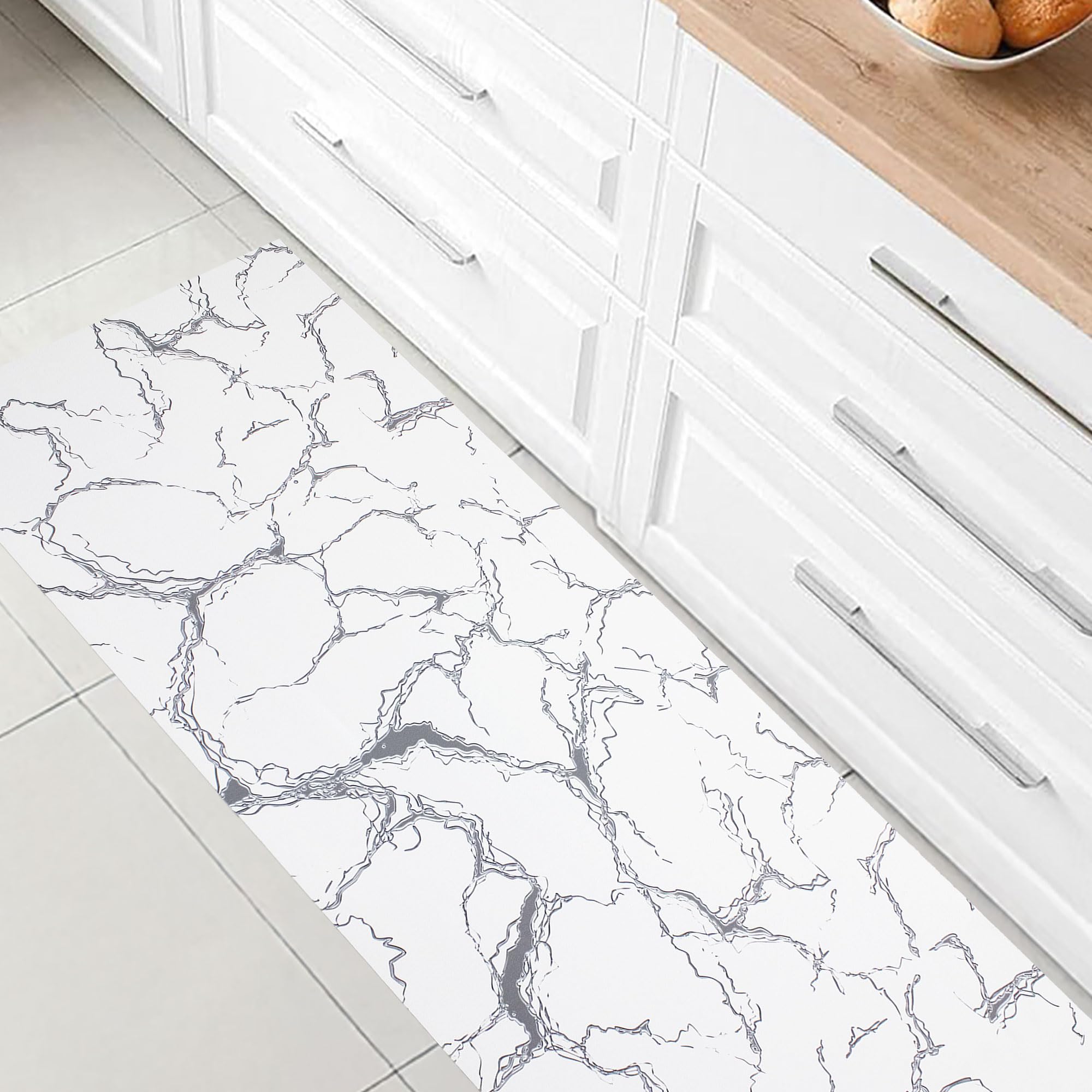 Nada Home Tappeto cucina passatoia antiscivolo a metro effetto marmo marmorizzato 7040