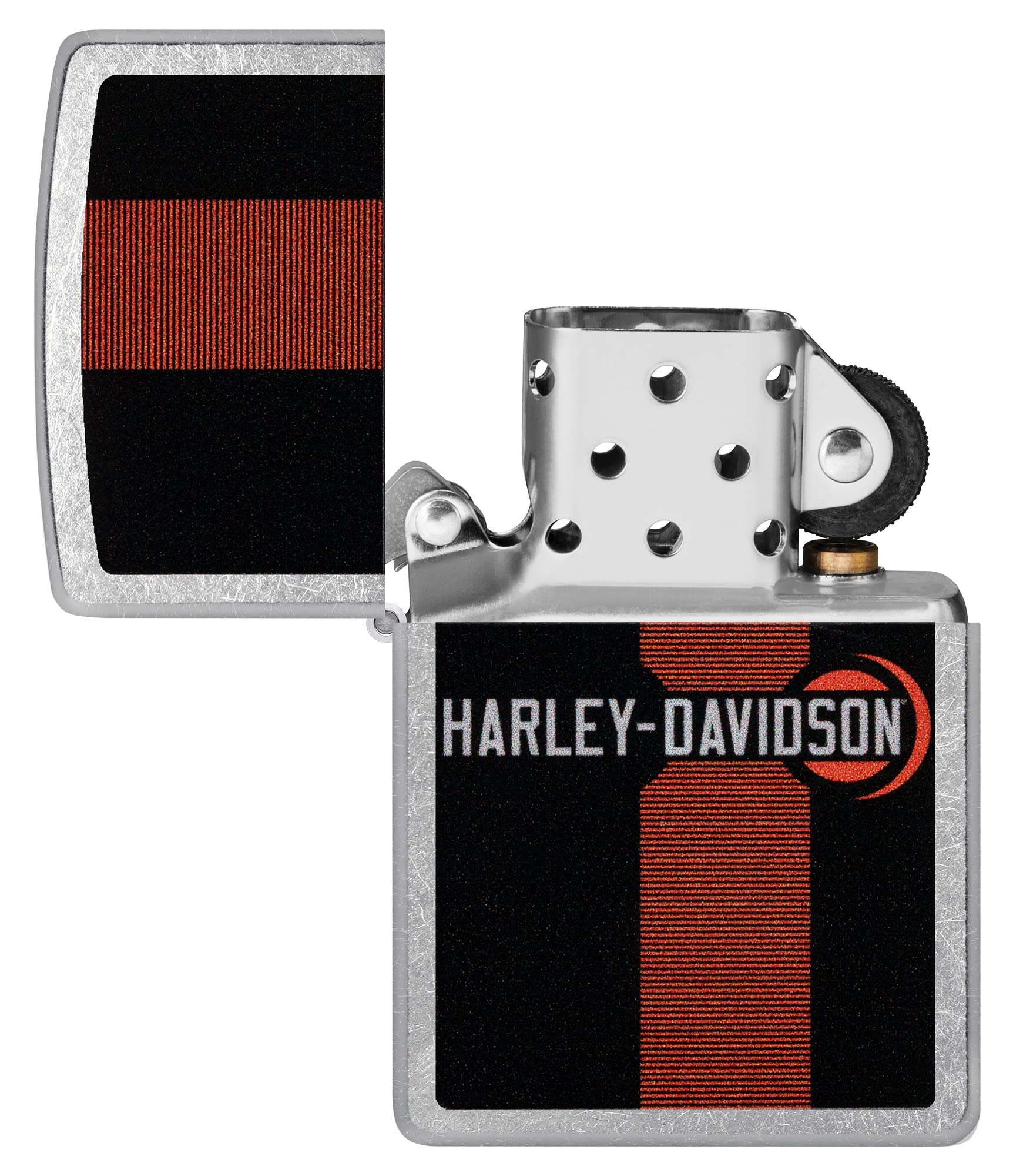 Zippo Harley-Davidson Logo Design Street - Encendedor de bolsillo cromado