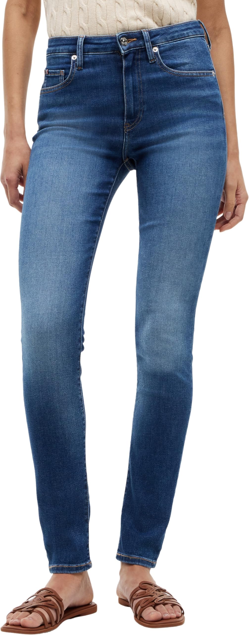 Tommy Hilfiger Women's Como Skinny Katy Rw WW0WW49945 Skinny, Denim (Katy Mid), 33W / 28L