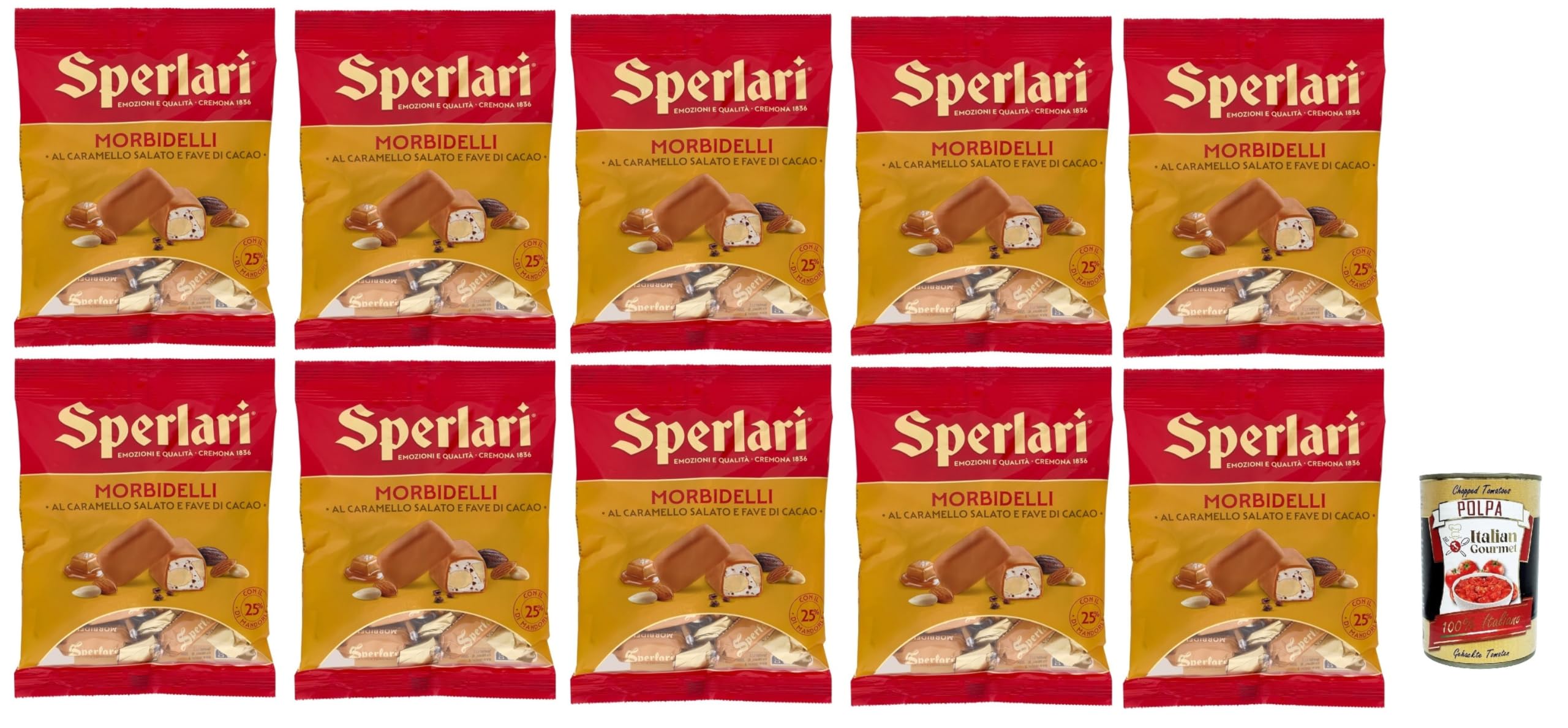 Italian Gourmet Morbidelli Caramelle morbide Salzkaramell Kakao 10 x 117g