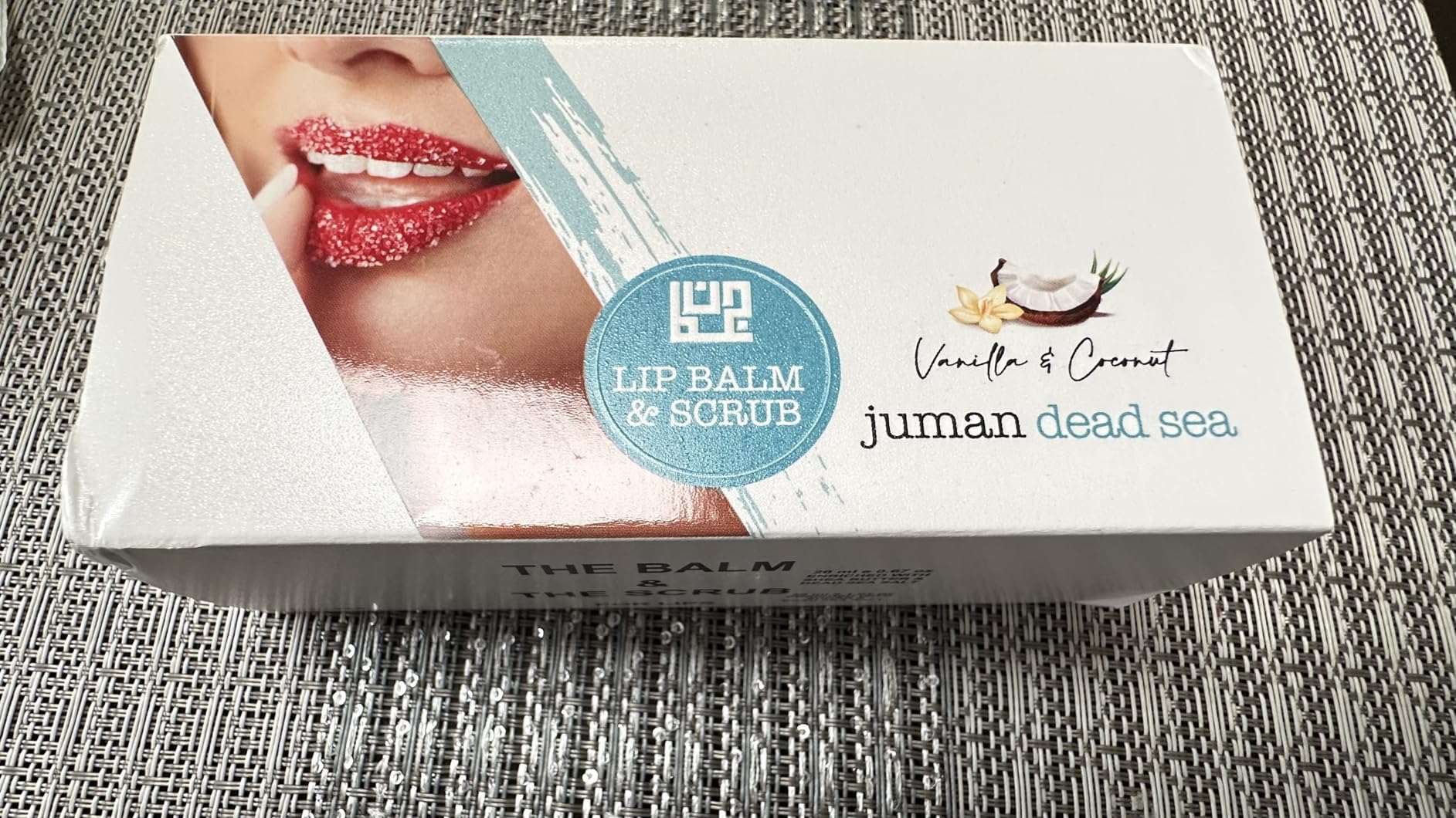 Juman Dead Sea Minerals Lip Gift Set | With Essential Oils | Exfoliating Lip Scrub & Moisturizer Set | Mastic & Cinnamon | Vegan | SLS & Paraben-Free | Great as a Gift