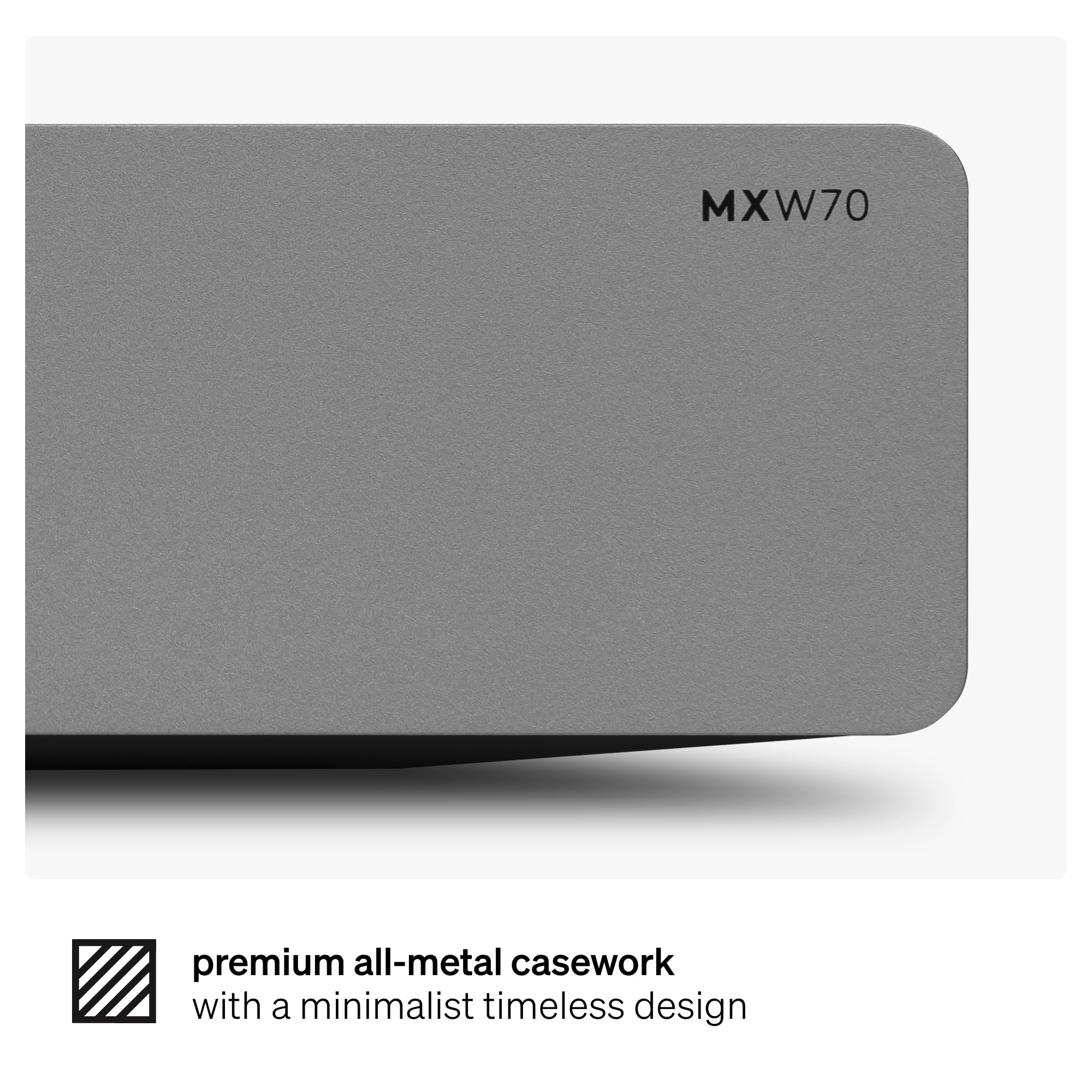 Cambridge Audio MXW 70 - Kompaktes Endstufen-HiFi-System mit 70 Watt pro Kanal, RCA- und XLR-Eingängen und Hypex NCORE Class D-Verstärkung - Lunar Grey