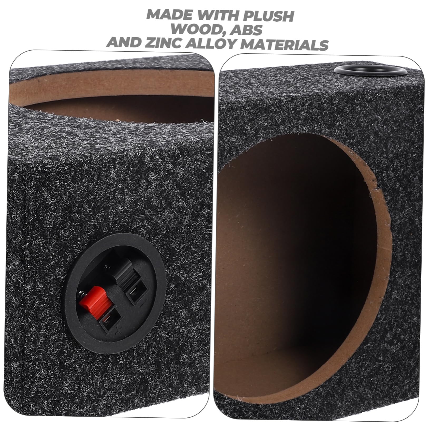 Box per Altoparlante Subwoofer Auto in Legno Nero Bassi Potenti e Facile da Usare per Installazione Audio Veicolare