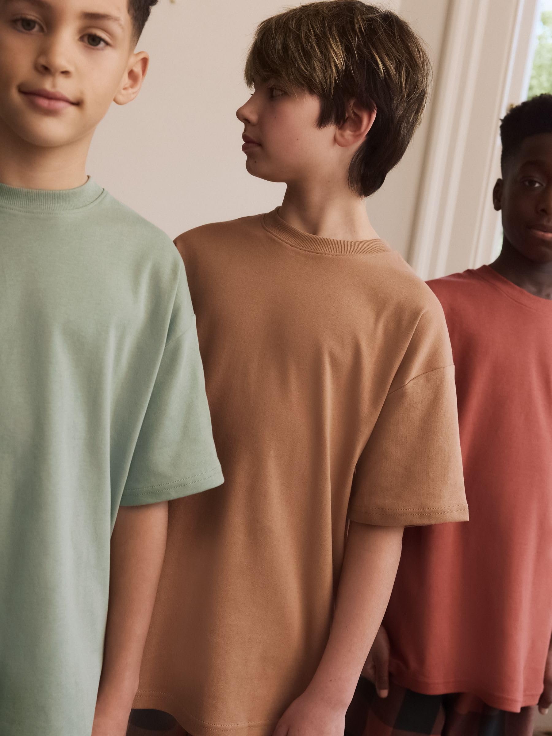 NEXT Garçon Pyjama Short tissés à Carreaux, Lot de 3