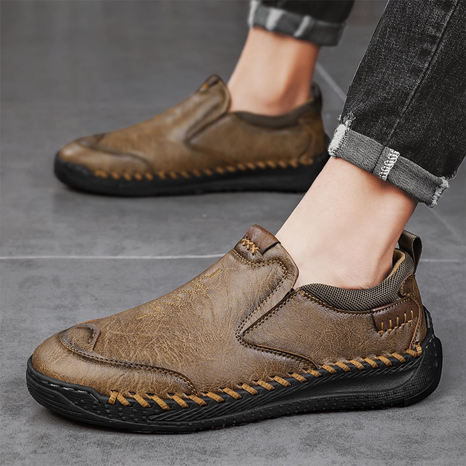 Scarpe da uomo in pelle scamosciata, per Oktoberfest | Scarpe versatili per danza e tempo libero con taglio su misura, adatte per l'Oktoberfest e per l'uso interstagionale