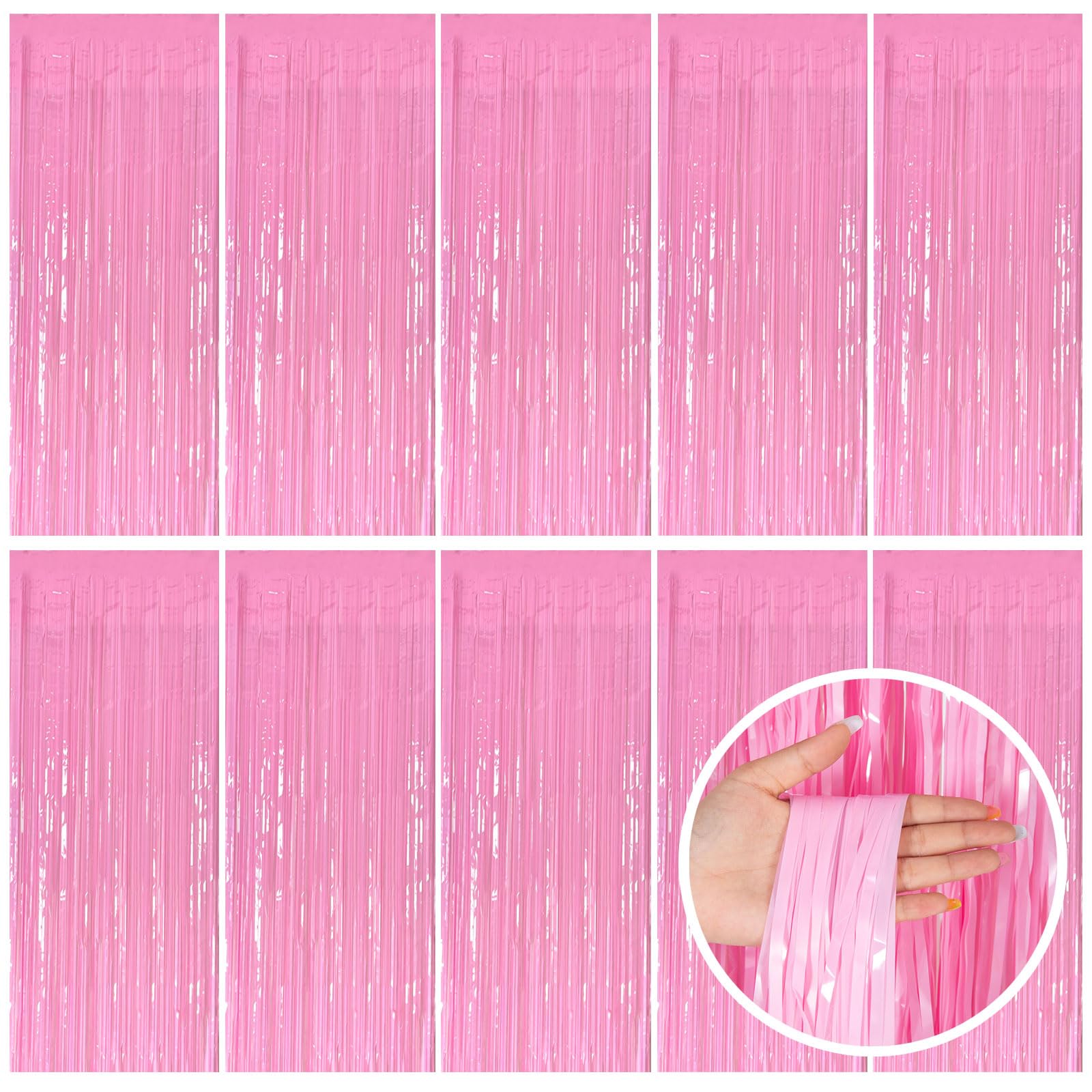 Shimmering Foil Fringe Backdrop - Party Decorations -23