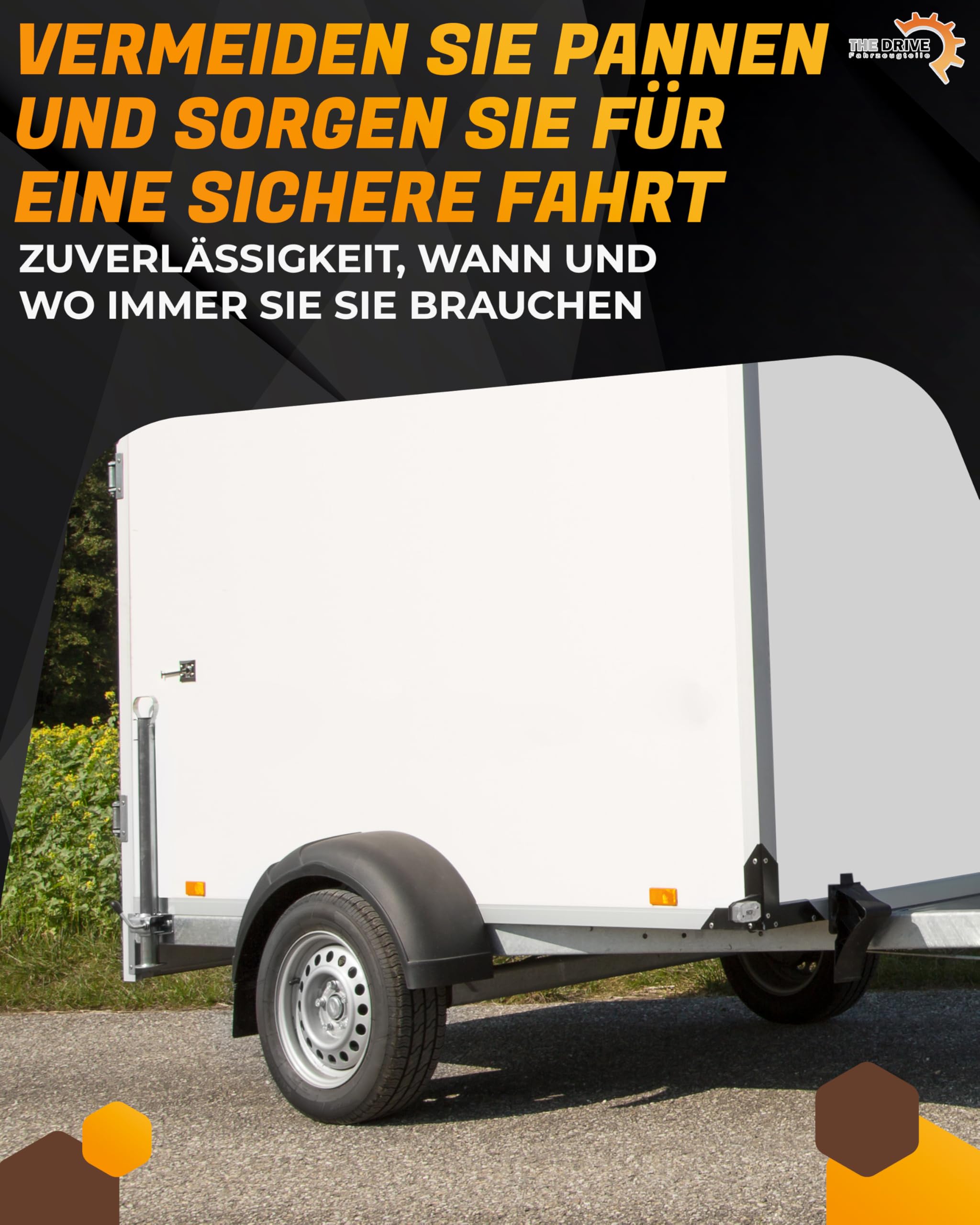 The Drive 2x Komplettrad 185 R14 C 104/102N M+S für Pkw-Anhänger & Caravan – Felge 5,5Jx14 H2 ET30 – Lochkreis 5x112 – Tragkraft 900/850kg – max. 140 km/h – Ersatzräder