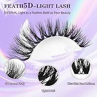 Vista 2 de B&Q - Kit de racimos de pestañas Wispy Flora - Feath5D 01, kit de racimos de pestañas con pegamento y herramientas, kit de pestañas ligeras