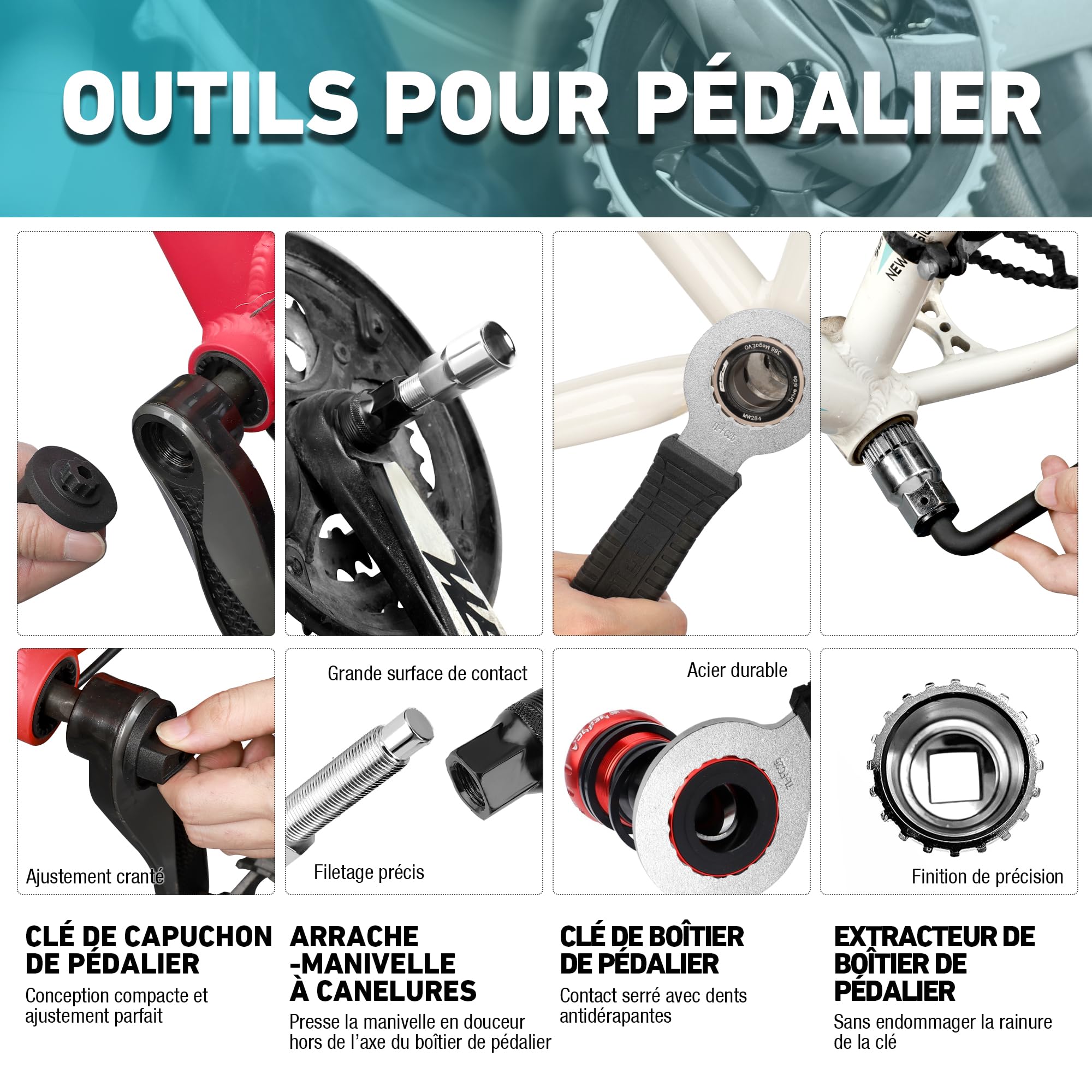DURATECH Kit d'Outils de Réparation pour Vélo