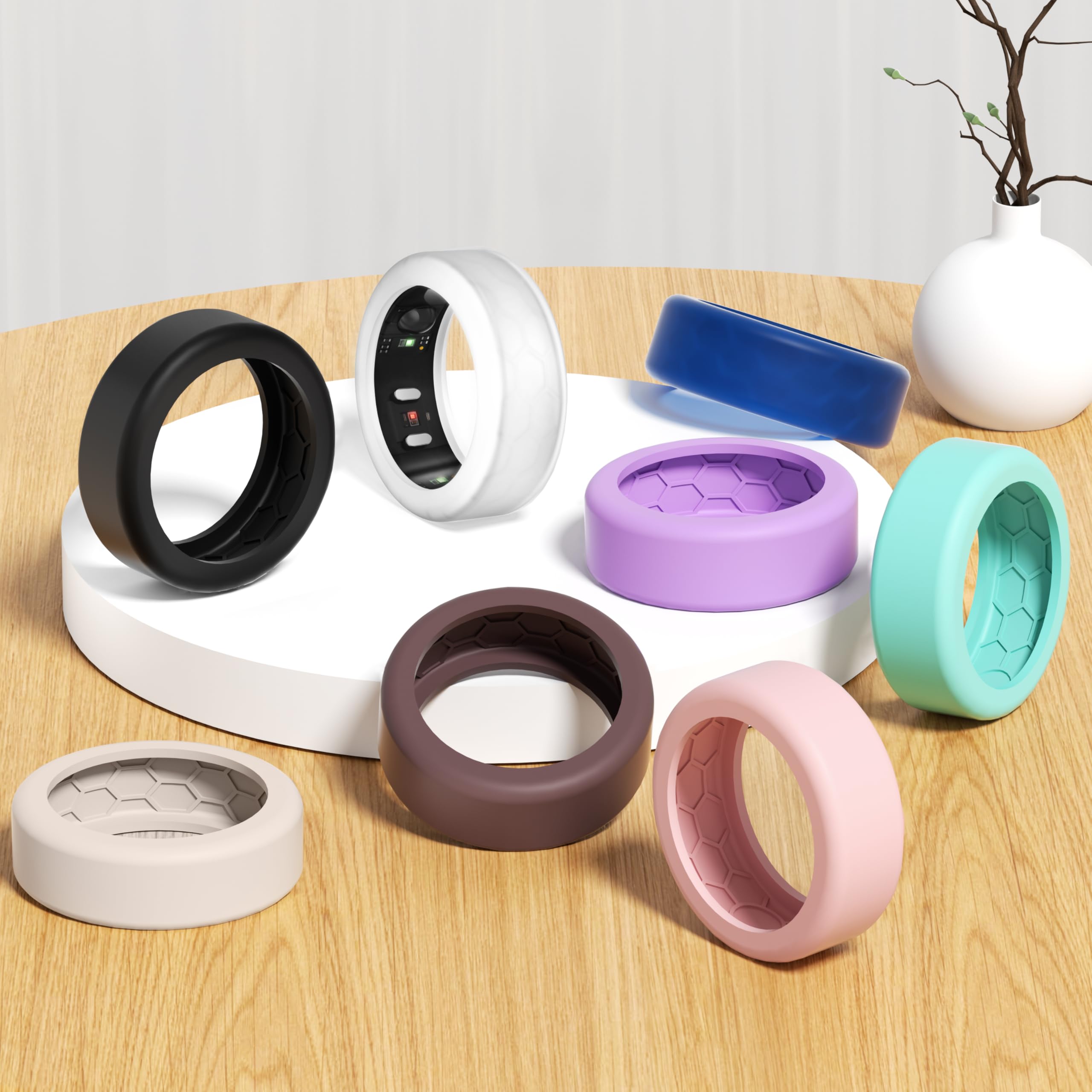 6 cover compatibile con RingConn Gen 2/Gen 2 Air/Gen 1, design antiscivolo, custodia in silicone per risvegliare le dita da donna e da uomo, multicolore, S per 6/7/8/9/10