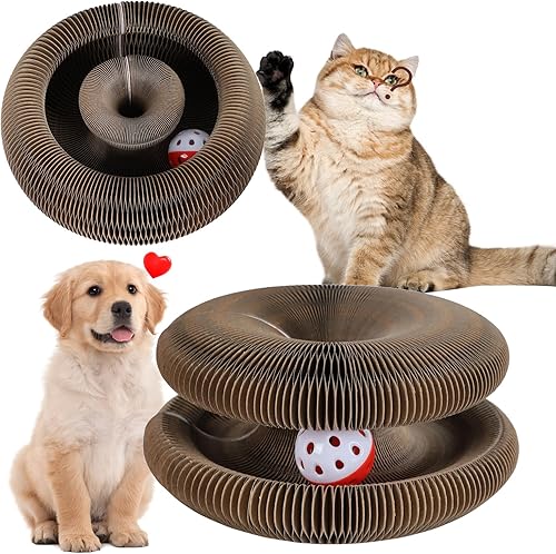 Versátil pelota transformable y divertida, tiempo de juego para gatos, perros, mapaches y más, juguete interactivo ecológico para mascotas con