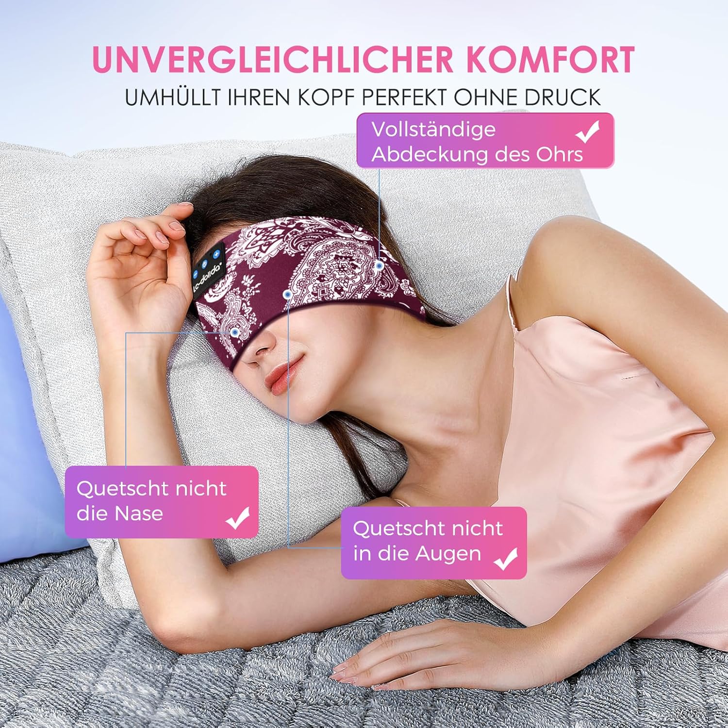 Ultimative Entspannung: LC-dolida Bluetooth Schlafkopfhörer für perfekte Nächte mit HiFi-Sound