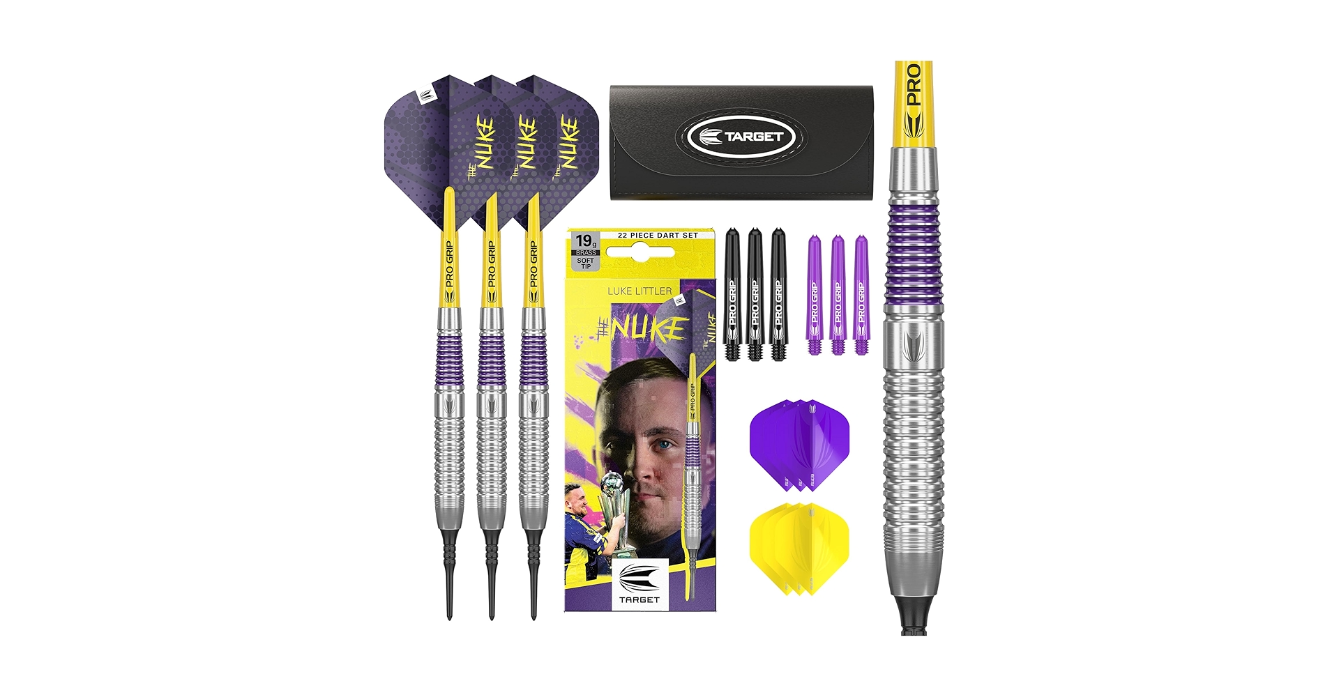 TARGET Luke Littler ソフト＆スティール セット Luke Littler 90% Tungsten Soft Tip Darts | Target Darts