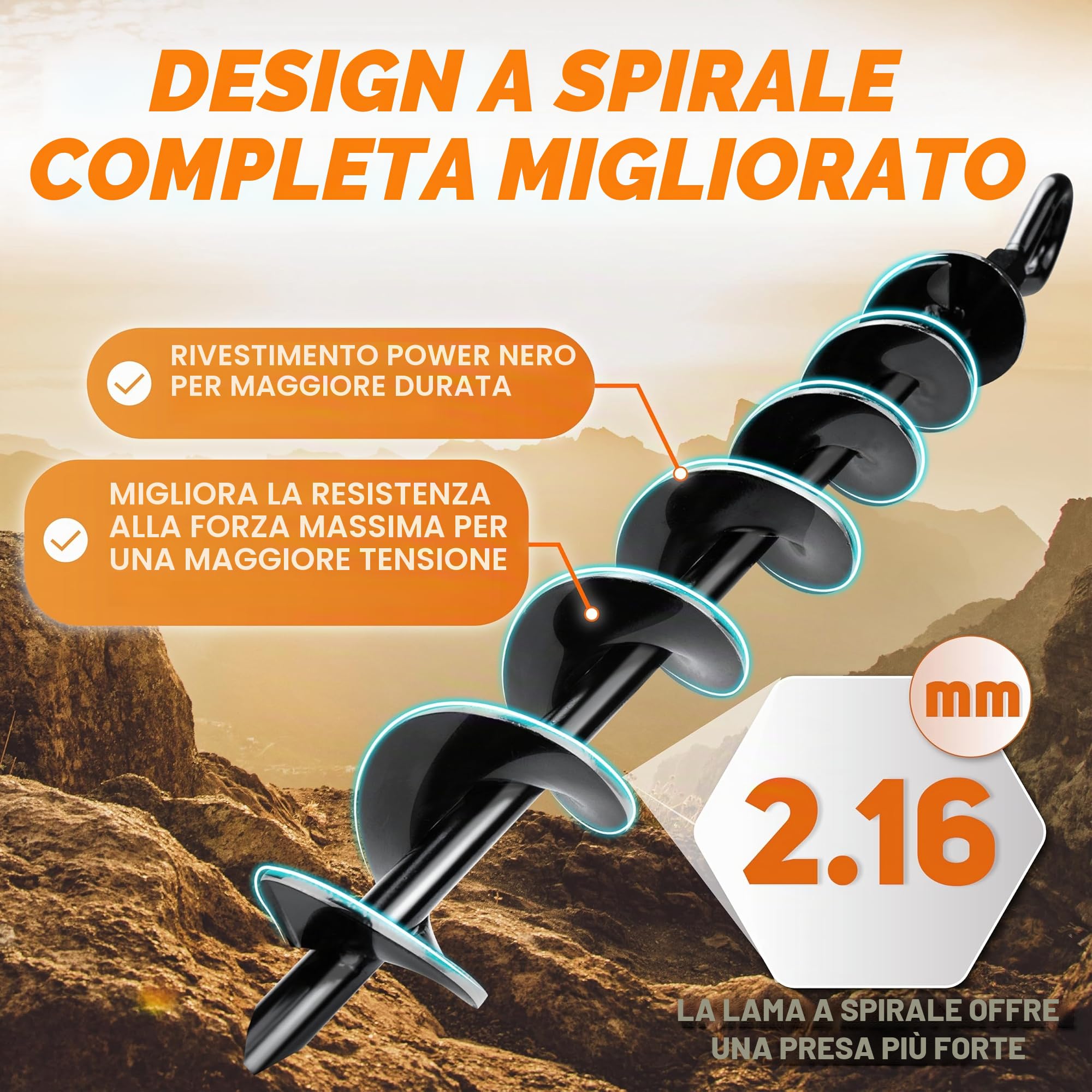 [Premium] Set di 4 ancoraggi a terra con dado di alimentazione trapano driver, ancoraggi a terra avvitabili, set altalena ancora, tasselli trampolino, vento alto, resistente per tende da campeggio,