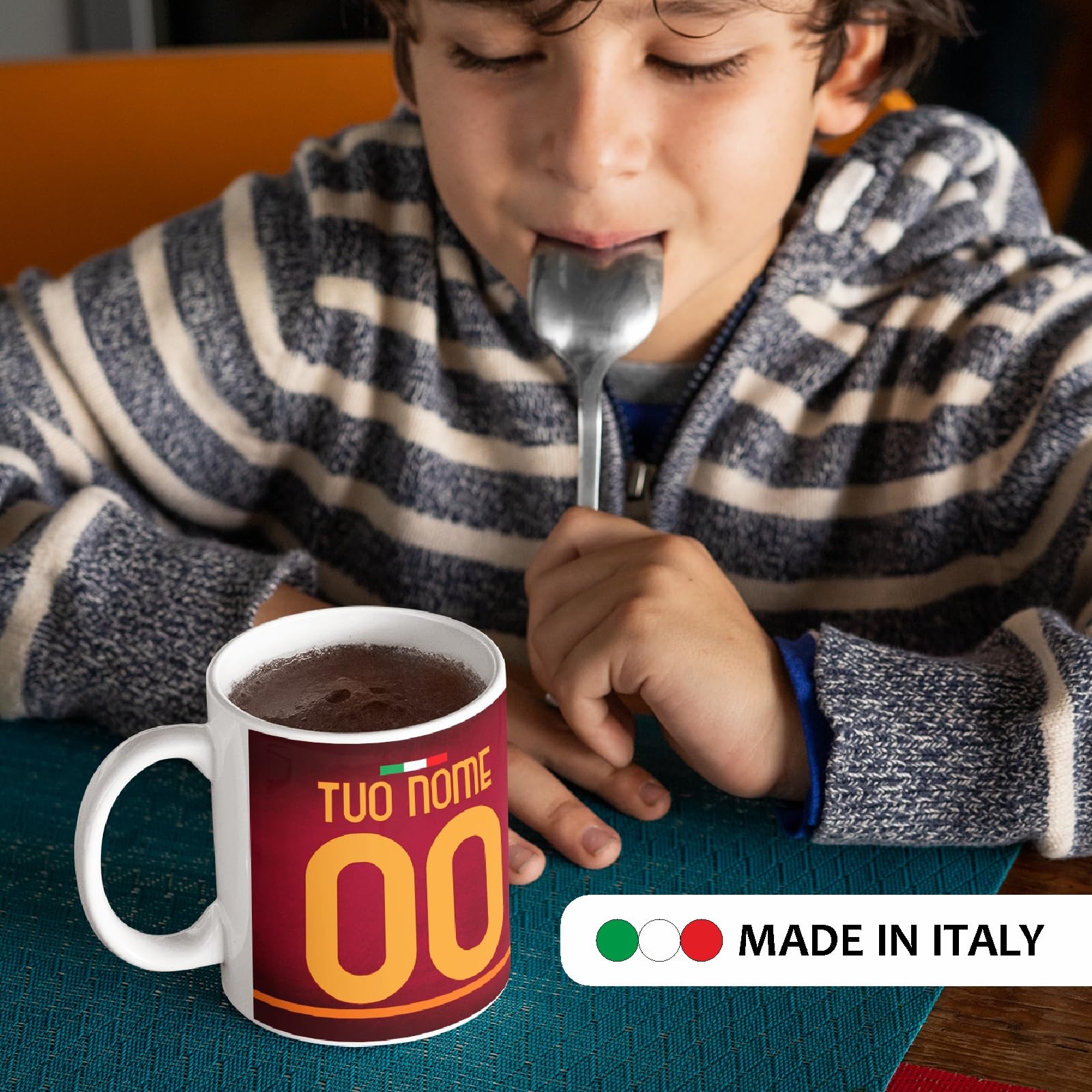 Tazza Personalizzata Tifosi Romanisti Ceramica Mug Regalo Squadre Campionato Italiano