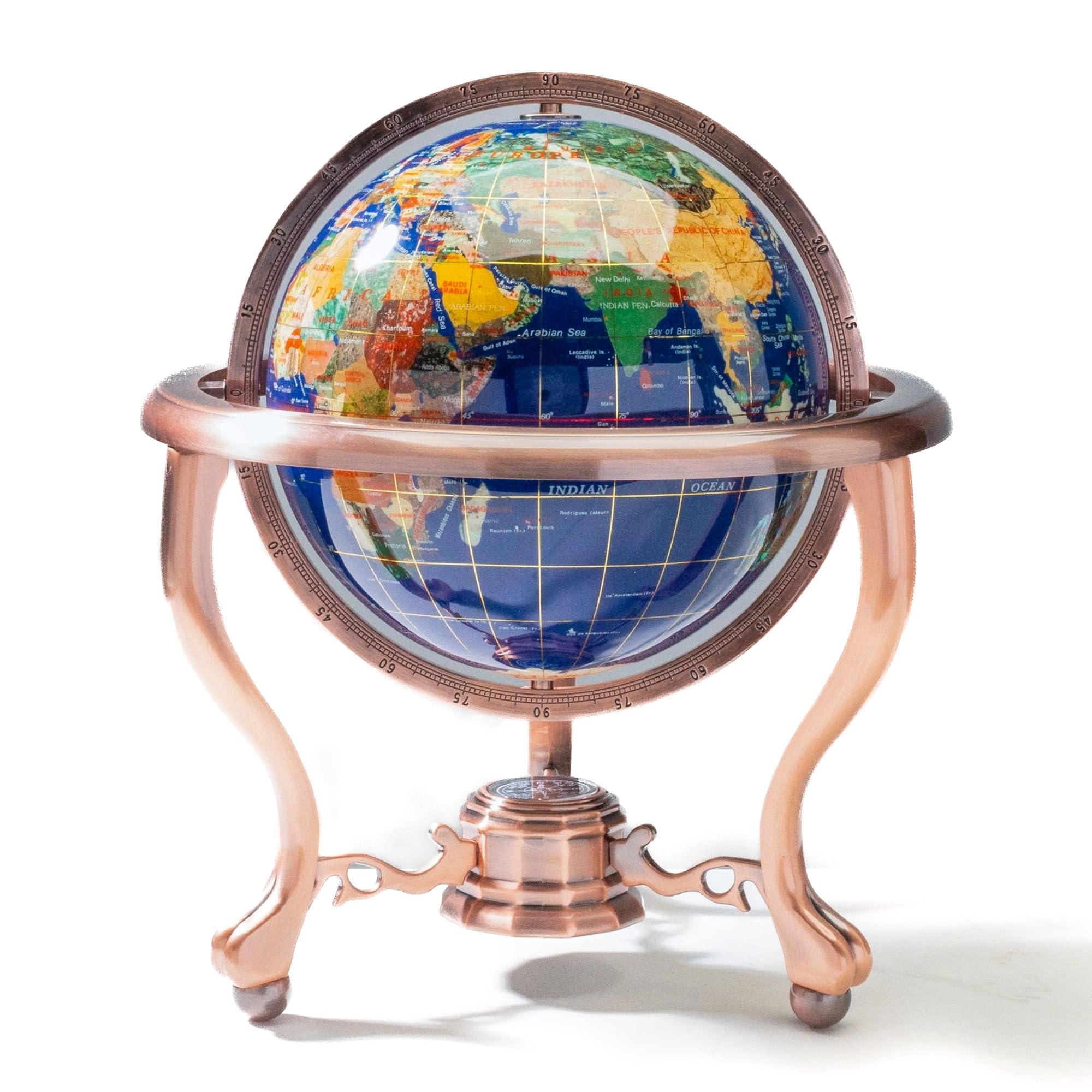 Amazon.com: KALIFANO 14” Tall Gemstone Globe with Vibrant Polished