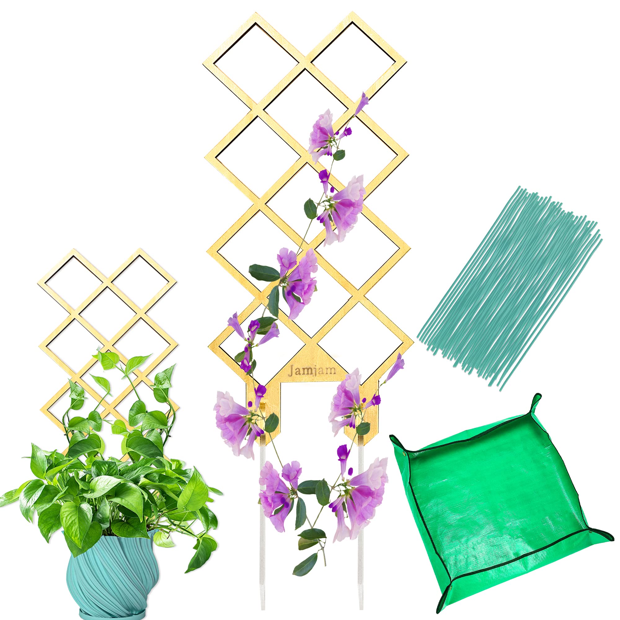 Buy JamJam Trellises 23'' Wooden Hexagon Super Small Trellis for