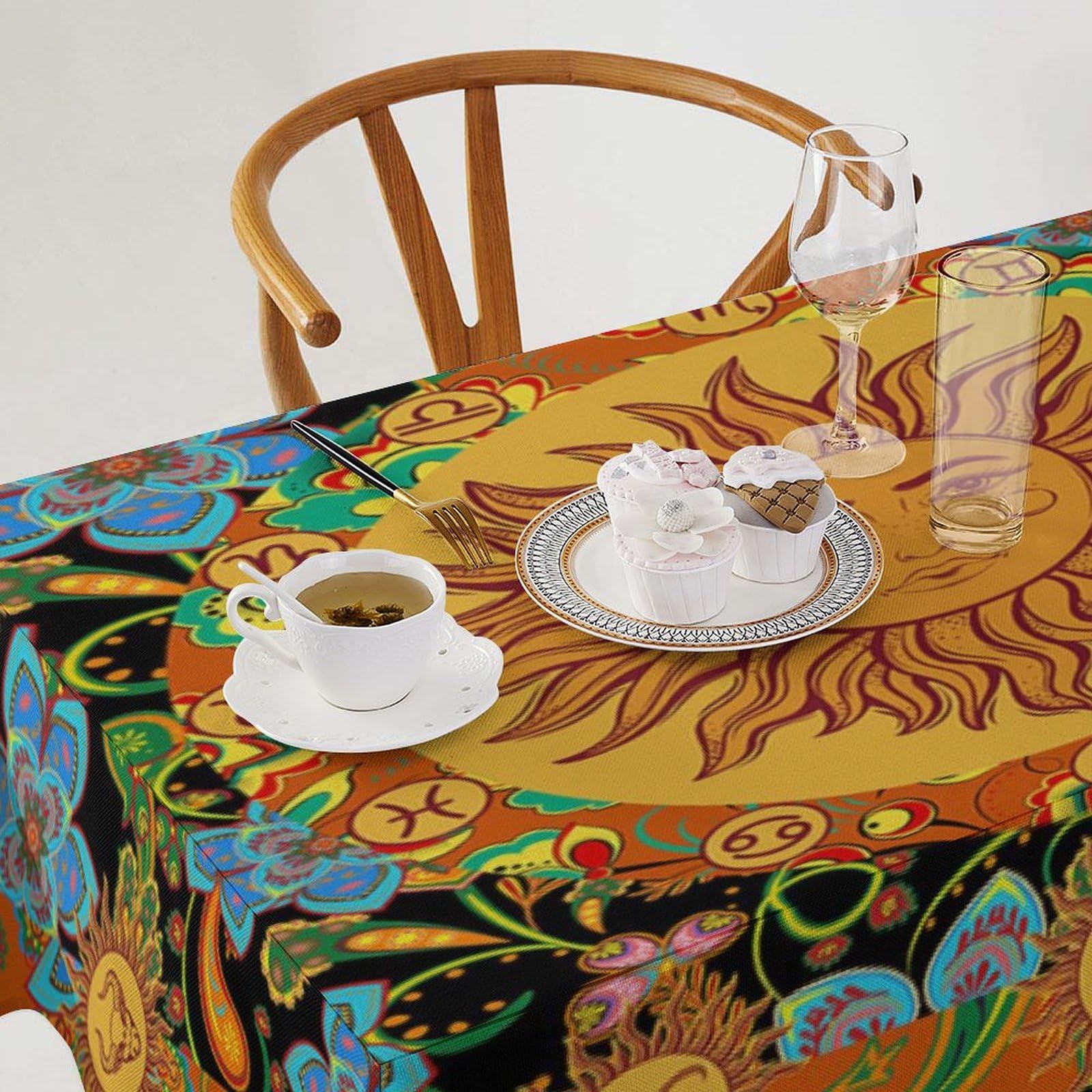 Amazon.com: SHElifestyle Vintage Boho Sun Tablecloth Wildflower  display picture 1
