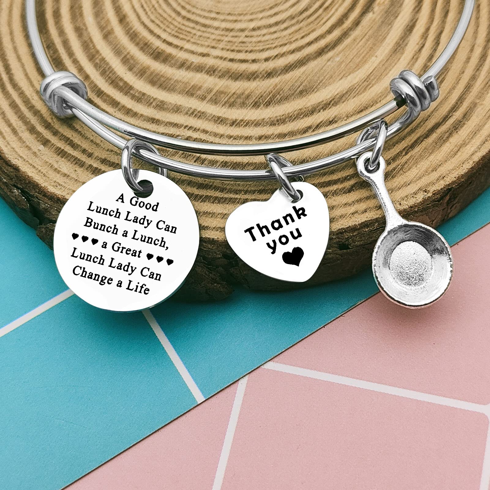 For Lunch Lady Gift Lunch Lady Bracelet Gifts for School Lunch workers Gift for Lunch Lady Cooker Cafeteria Crew Gift Bracelet for Cafeteria Worker Appreciation Gift Thank You Gift for Lunch Lady