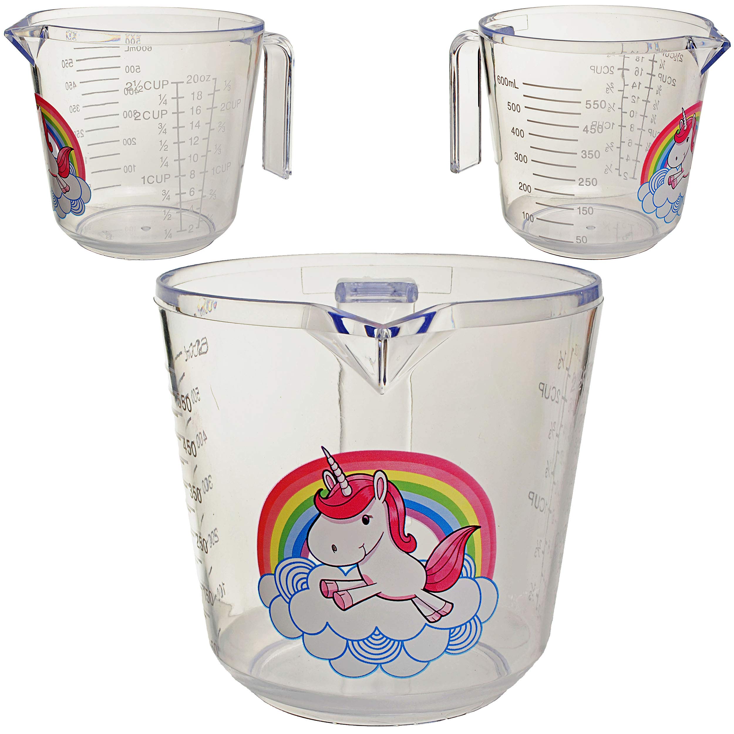 alles-meine.de GmbH 4 TLG. großes Backset/Kinderküche - Einhorn - Schneebesen - Backpinsel - Teigschaber - Messbecher - BPA frei - Silikon - Plätzchen - Plätzchenset - echt - K..