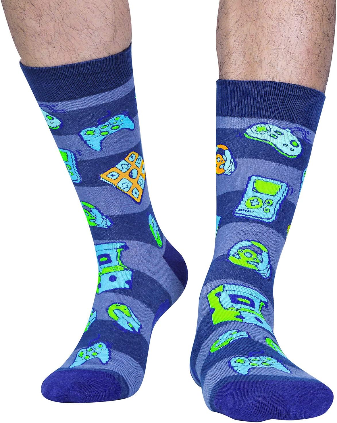 Gaming Socks Men, Novelty Funny Music Food Greenback Calf Socks Gift for Gamer Teen Boys Kids Sons image 4