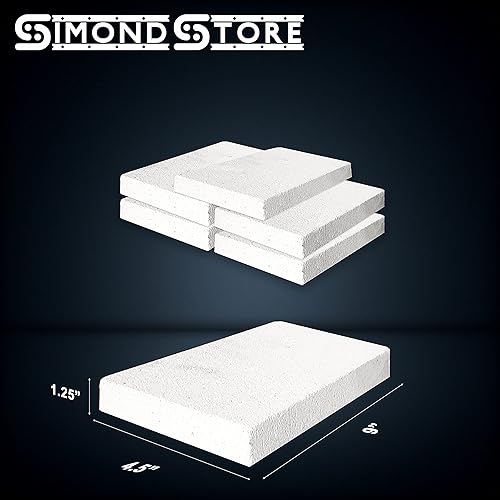 Miniatura 2 de SIMOND STORE Ladrillos de fuego aislantes  1.25 x 4.5 x 9 pulgadas  Paquete de 5  2500 F  Ladrillos de forja  Ladrillos de fuego para chimenea,