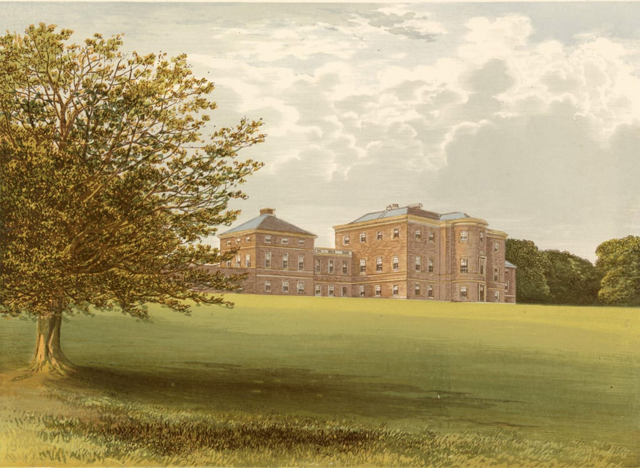 SERENDIPITP Retro Picture Poster Wall Art Pictures Painting Mersham Le Hatch by Alexander Lydon Wall Art Canvas Print for Wall Decor 60x90cm