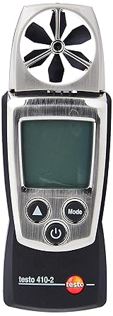 Testo 410-2 Digital Pocket Vane Anemometer, 0.4 to 20 m/s Velocity, -10 ...