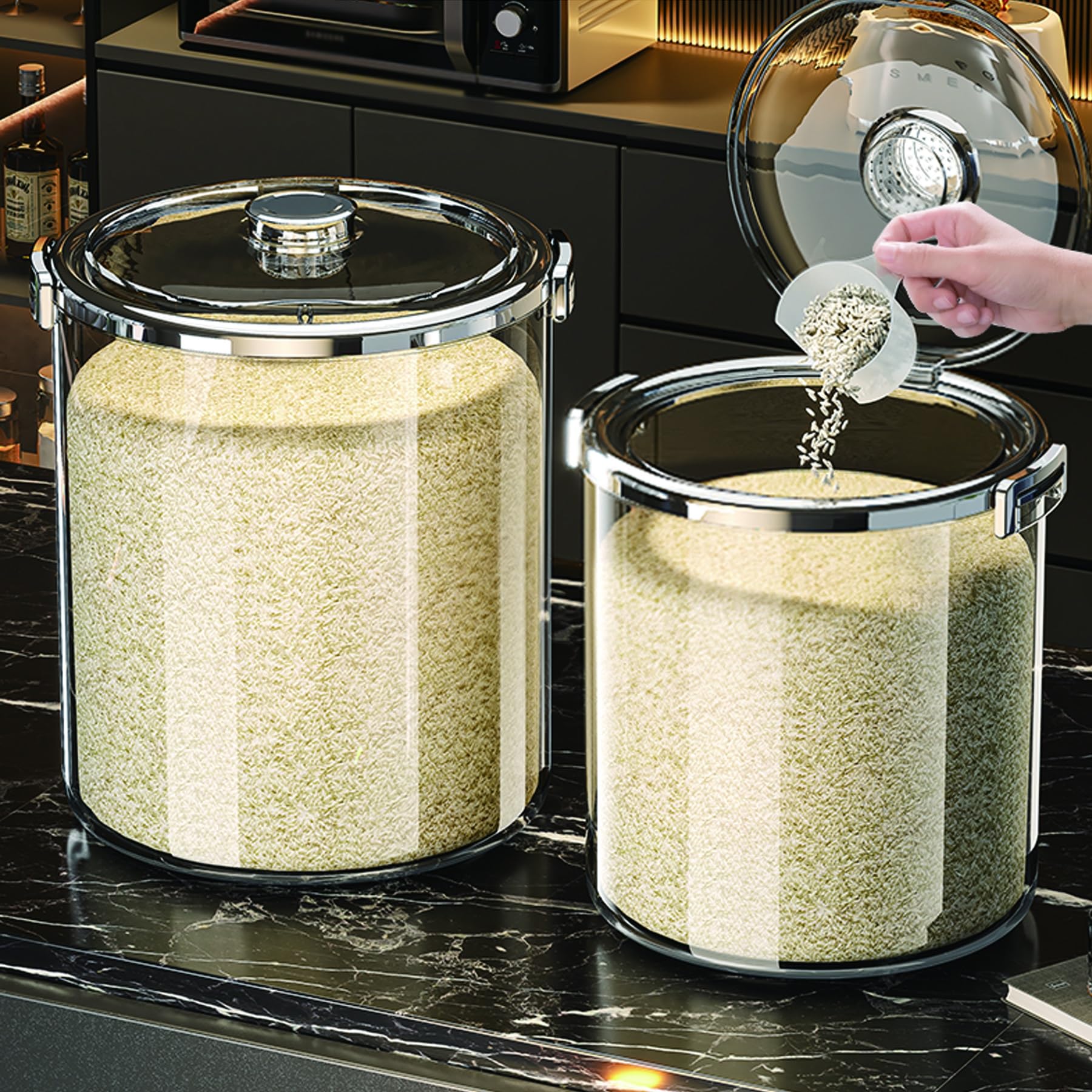 Materiale Alimentare Secchio per Farina Serbatoio Sigillato per Lo Stoccaggio dei Cereali Contenitore per Lo Stoccaggio dei Cereali Ristorante Secchio per Riso di Grande capacità