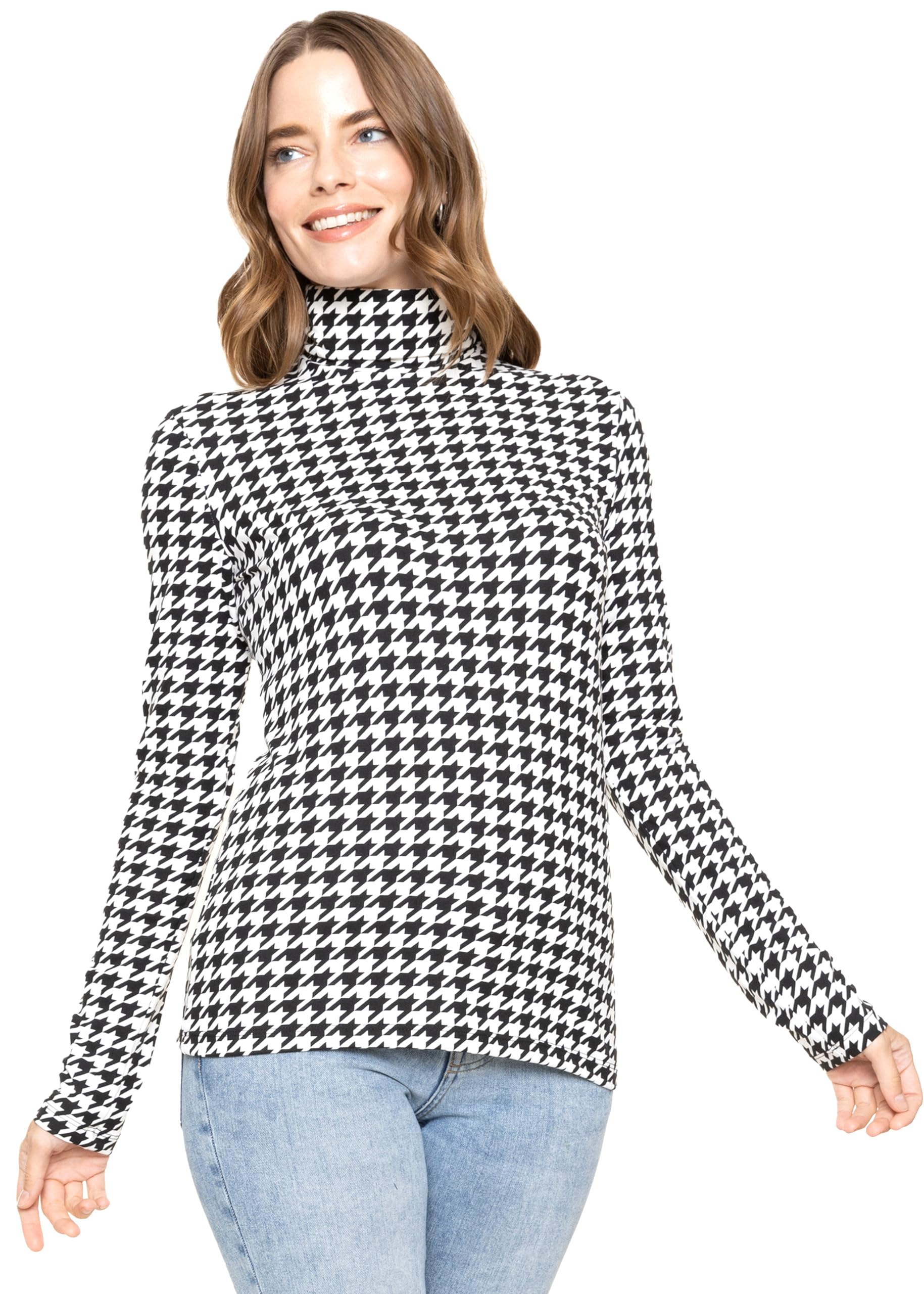 STRETCH IS COMFORT Womens and Plus Relaxed and Regular Turtleneck XS- 7X