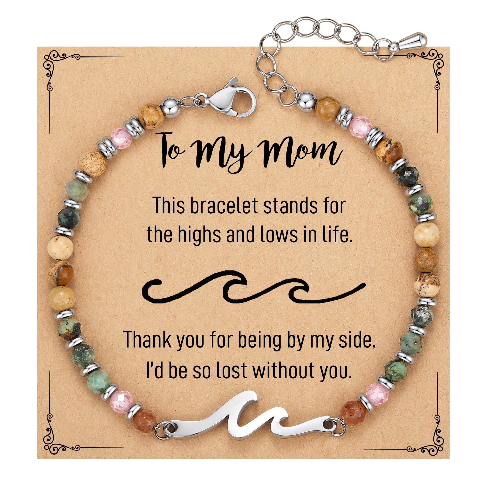 TONY &amp; SANDY Friend Gifts for Women, Unique Birthday Gifts for Women, Sister Gift from Sister, Wave Bracelet, Christmas Stocking Stuffers for Woman Female, Bestie Friendship Bracelets