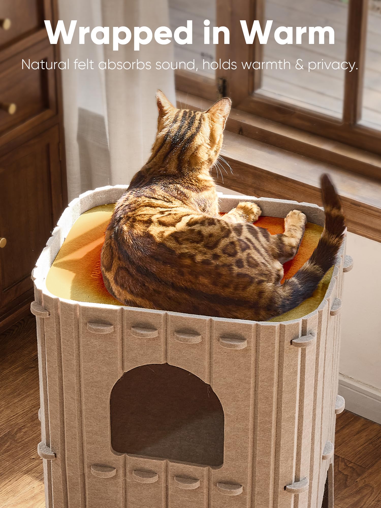 Windracing Kattenbed voor binnenkatten, kattenhol, kattentent met