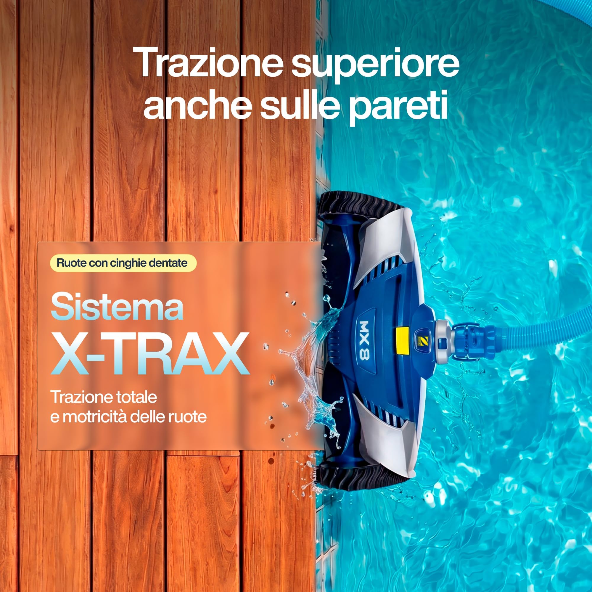 Zodiac MX8. Pulitore Idraulico per Piscine Interrate fino a 72 m²