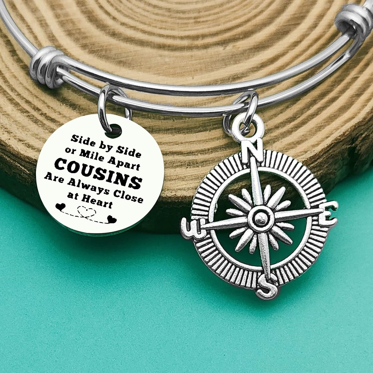 Cousins Gifts Cousin Expandable Bracelet Cousin Jewelry for Women Cousins Bracelet Gifts Cousin Bangle Birthday Gift for Cousin Friend Female Appreciation Gift for Cousin Sister Christmas Wedding Gift - Image 3