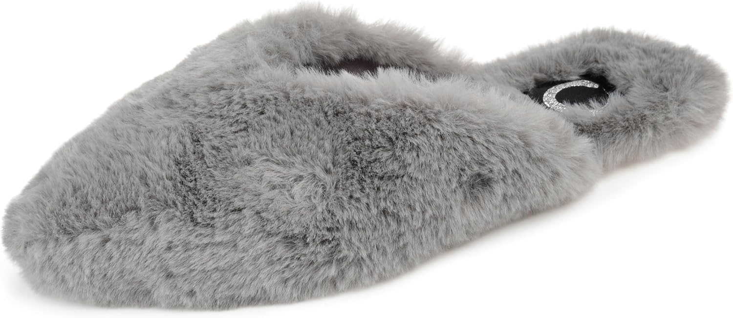 Journee Women's Slippers - Cozy Faux Fur Comfort