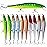 Sougayilang 10PCS Fishing Lures Hard Bait Minnow Crankbait with Treble Hook Life-Like Swimbait Fishing Bait Deep Diver Lure Sinking Lure for Bass Trout Walleye Redfish Speckled Trout