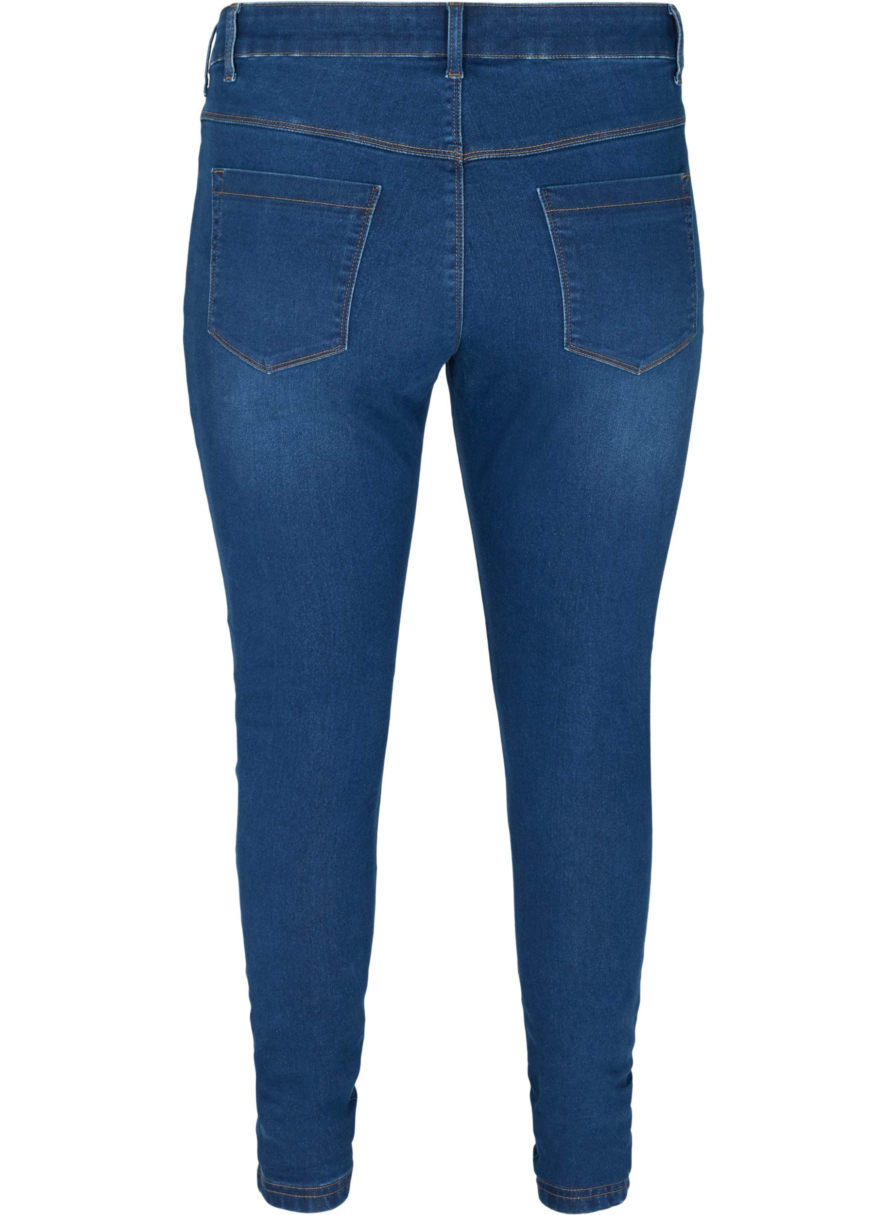Zizzi Damen Große Größen Jeggings Baumwolle Stretch, Skinny Fit Hose für Frauen im Plus Size