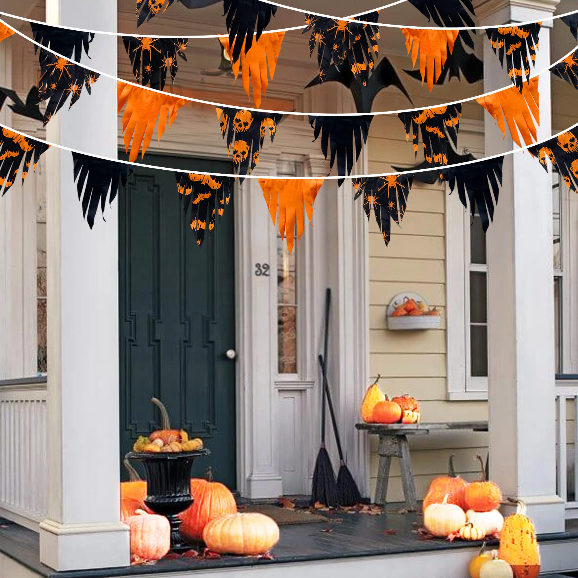 Lot De 42 Fanions En Tissu, Bannière D'extérieur En Coton, Motif Floral Vintage, Pour Jardin, Fête D'anniversaire, Décoration De Fête En Plein Air ( Rose