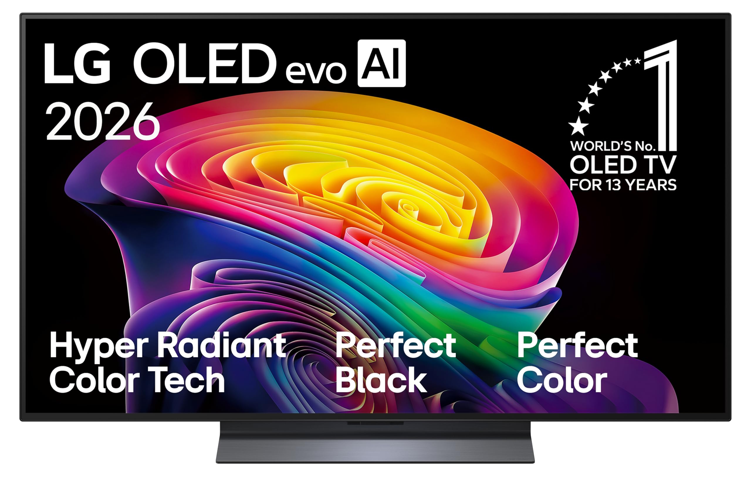 LG OLED48C64LA TV 48" 4K OLED evo AI Smart TV, processeur α11 Gen3 AI, 120 Hz (VRR jusqu'à 165 Hz), année modèle 2026