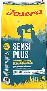 JOSERA SensiPlus (1 x 12,5 kg) | Adult | Premium Trockenfutter für ausgewachsene empfindliche Hunde | Ente & Reis | mit viel Biotin für gesunde Haut & Fell | weizenfrei | Hundefutter | 1er Pack product image