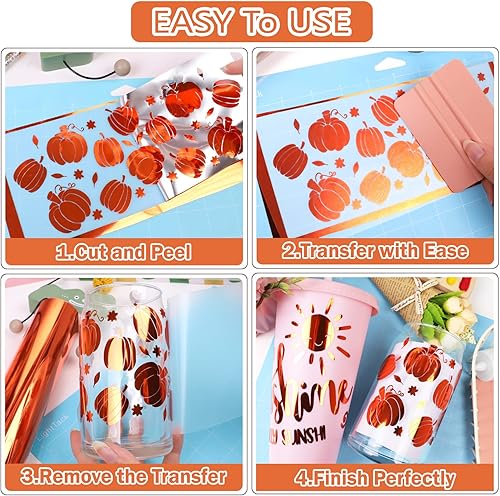 Miniatura 7 de WRAPXPERT Vinilo cromado naranja, espejo cromado, vinilo naranja metálico, sin burbujas, 12 x 5 pies, rollo de vinilo adhesivo permanente naranja